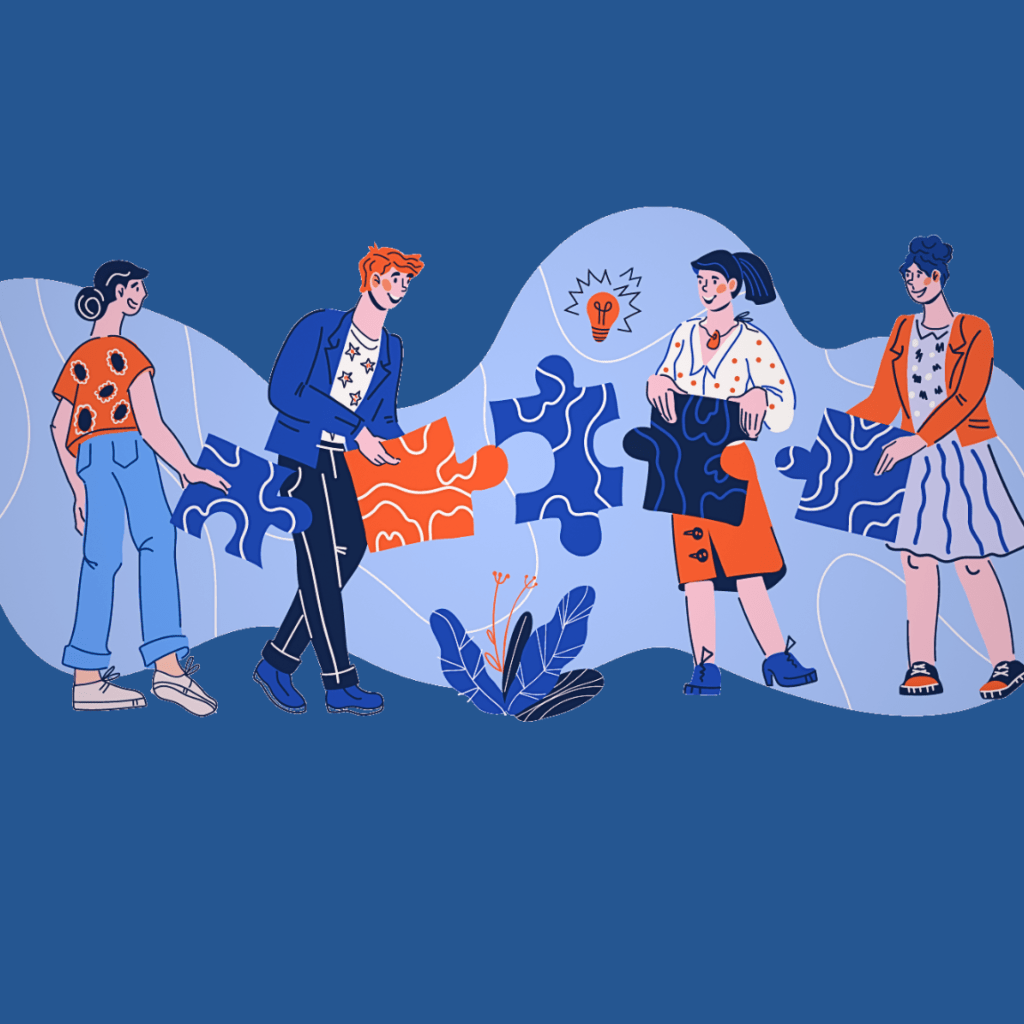 illustration symbilisant le travail en équipe