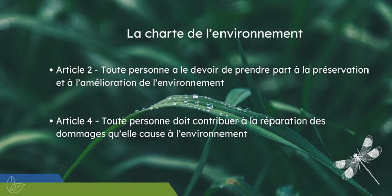 articles 2 et 4 de la charte de l'environnement