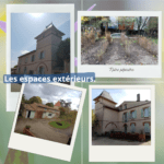 patchwork de photos extérieures de l'espace de travail du siège d'Etcée Terra dans le Tarn-et-Garonne proche Montauban