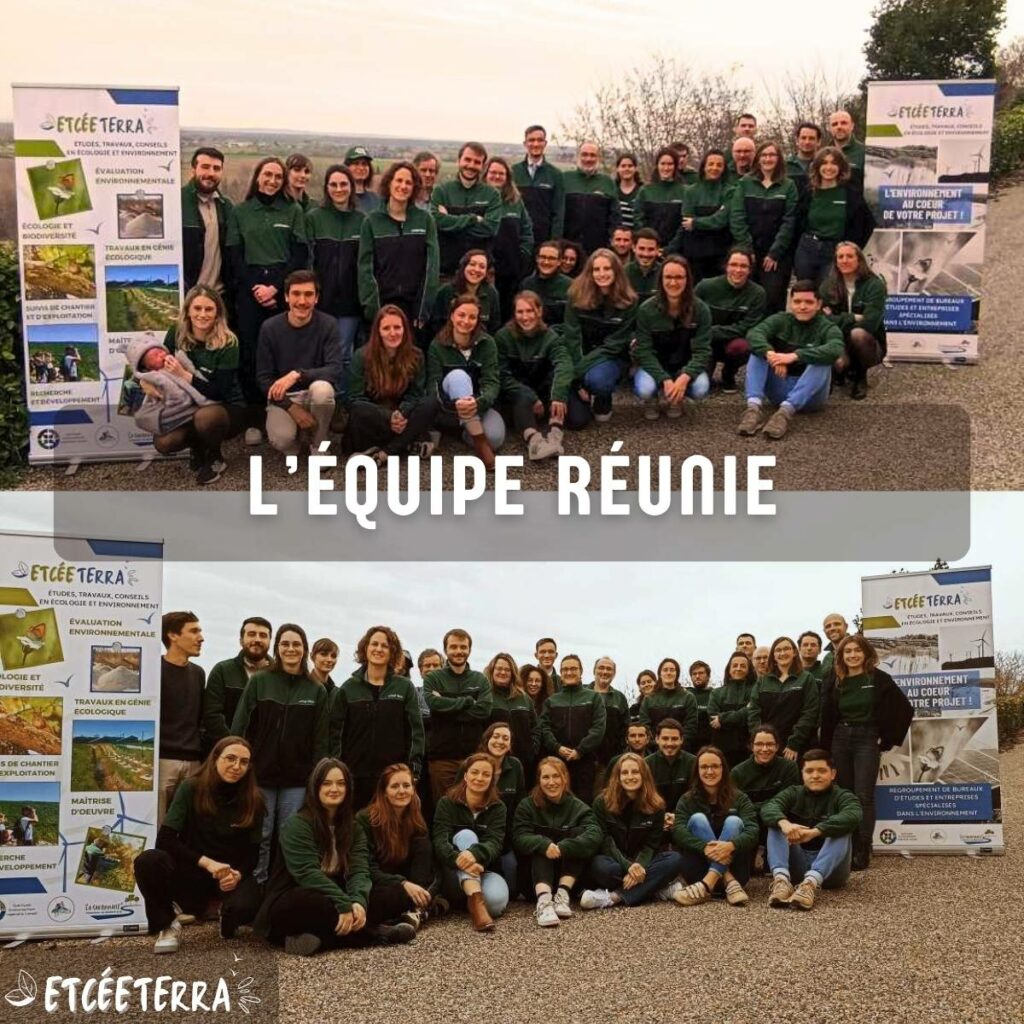l'équipe d'Etcée Terra - bureaux d'études en environnement et entreprise de travaux en génie écologique