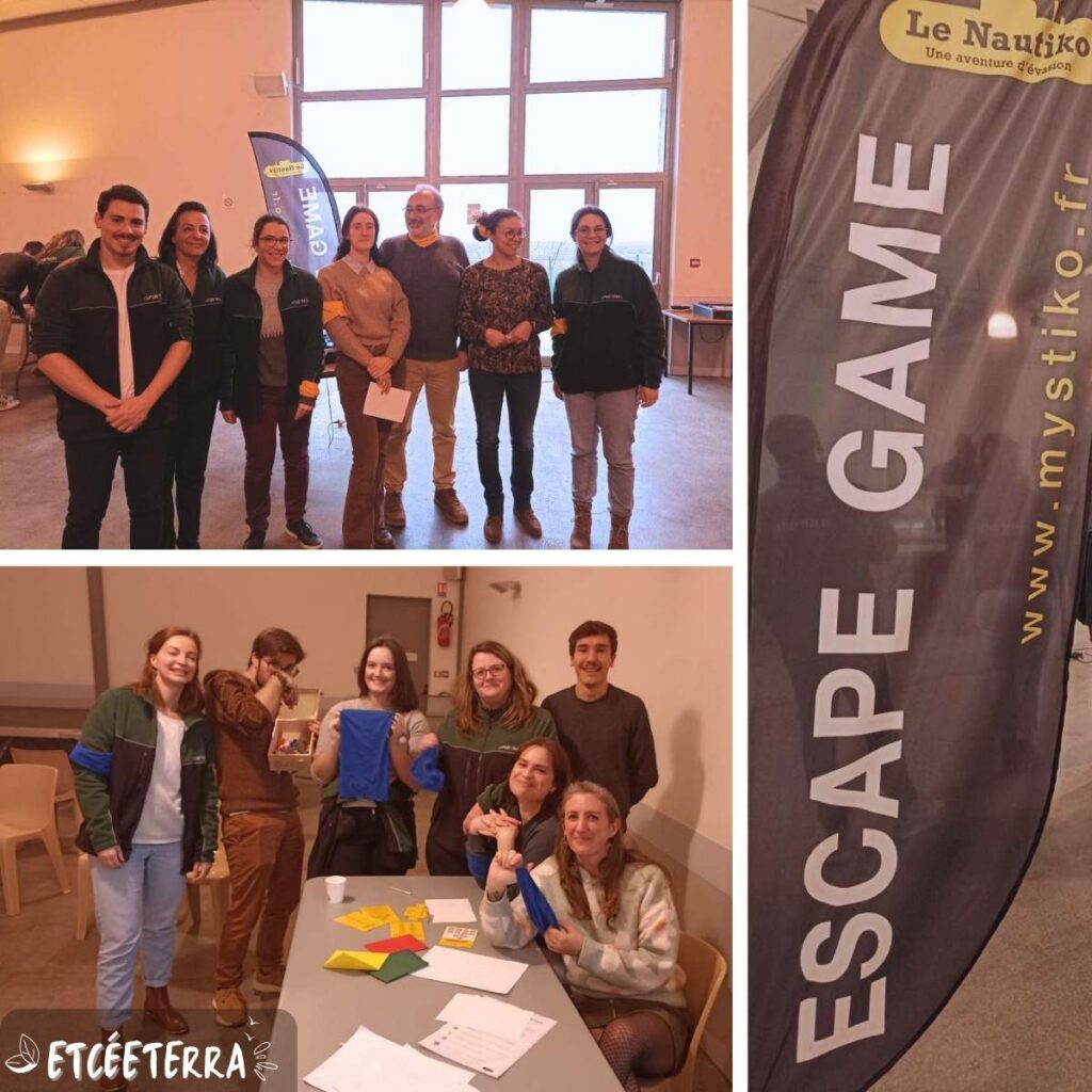 cohésion, esprit d'équipe et partage. escape game